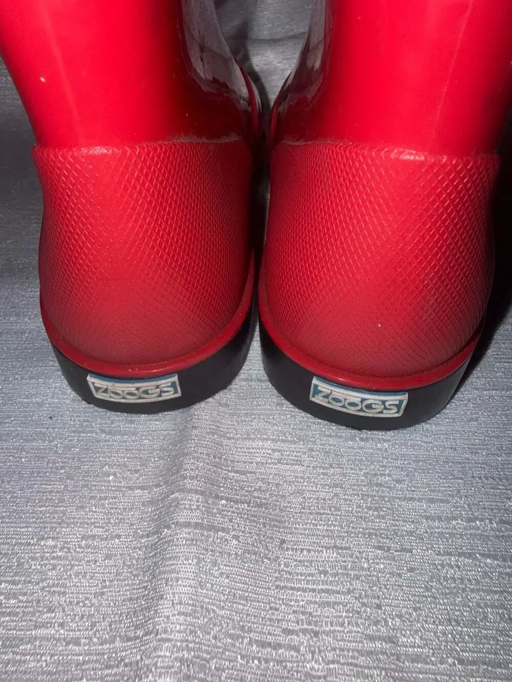 Zoogs Kids Red Waterproof Rain Boots with Easy-On Handles